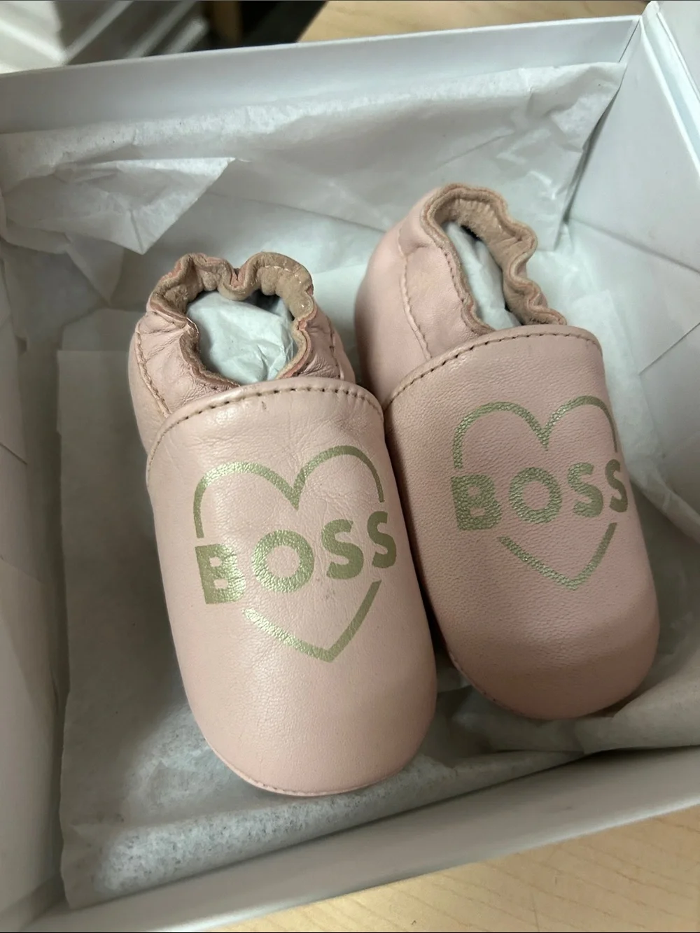 BOSS Pink Heart Toddler Shoes Size 4 / 19 European New with Box